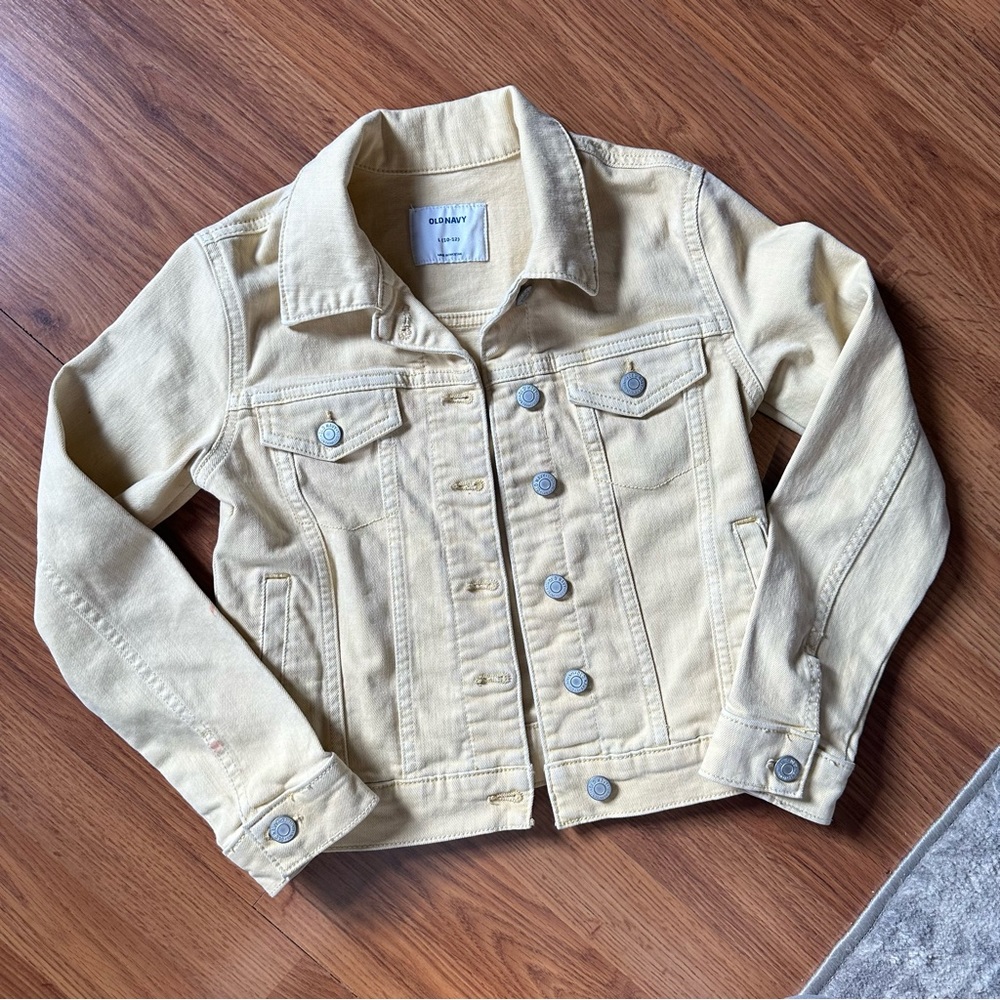 Girl’s Large Yellow Old Navy Denim Trucker Jean Jacket